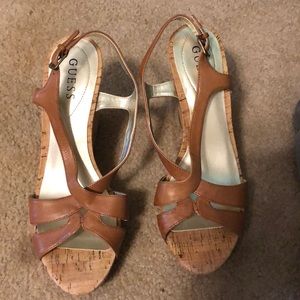 Guess cork wedges